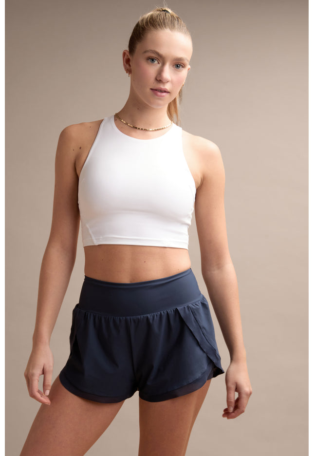 High-Neck Racer Top